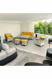 Hanah Home Conjunto de Jardín Rondi Amarillo y Gris